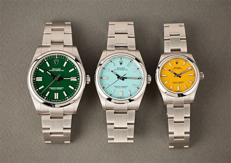 Rolex oyster perpetual watch colors